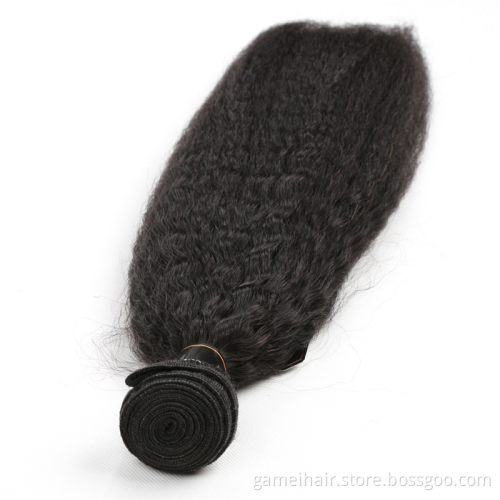 GMWIG Wholesale Hair Extensions 100% Raw Virgin Brazilian Bone Straight Double Drawn Human Hair Bundles Bone Kinky Straight Hair